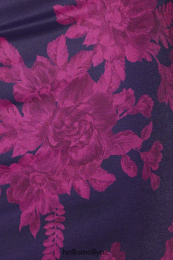 Hello Molly Best Bits Mesh Maxi Dress Purple PBN8865632 Clothing