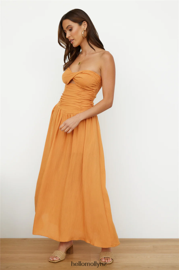 Hello Molly Bloody Mary Maxi Dress Orange PBN8866499 Clothing
