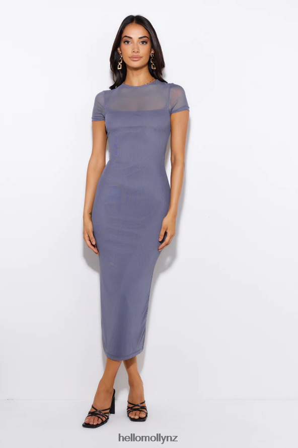 Hello Molly Bright To Dark Mesh Maxi Dress Grey PBN8865776 Clothing