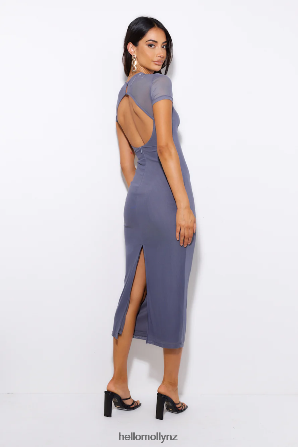 Hello Molly Bright To Dark Mesh Maxi Dress Grey PBN8865776 Clothing