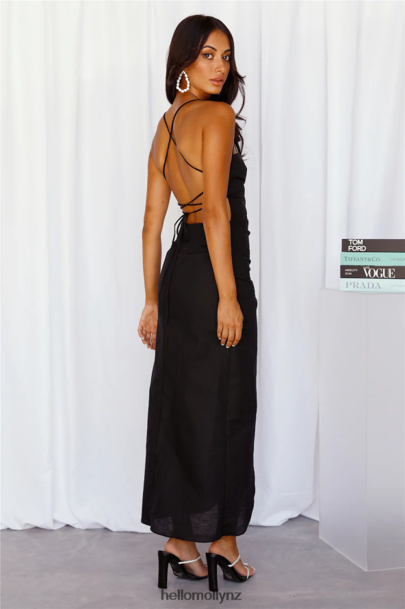 Hello Molly Chained To The Melody Maxi Dress Black PBN8866747 Clothing