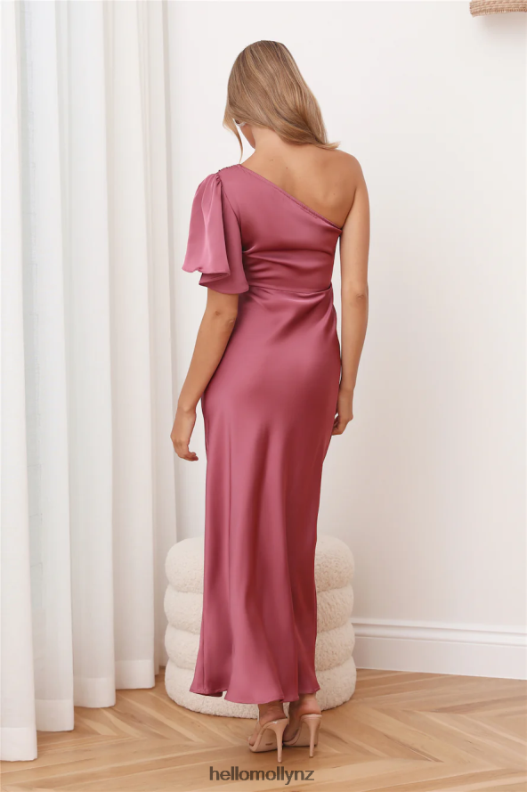 Hello Molly Classy Event Satin Maxi Dress Rose PBN8866055 Clothing