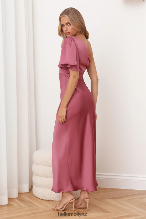 Hello Molly Classy Event Satin Maxi Dress Rose PBN8866055 Clothing