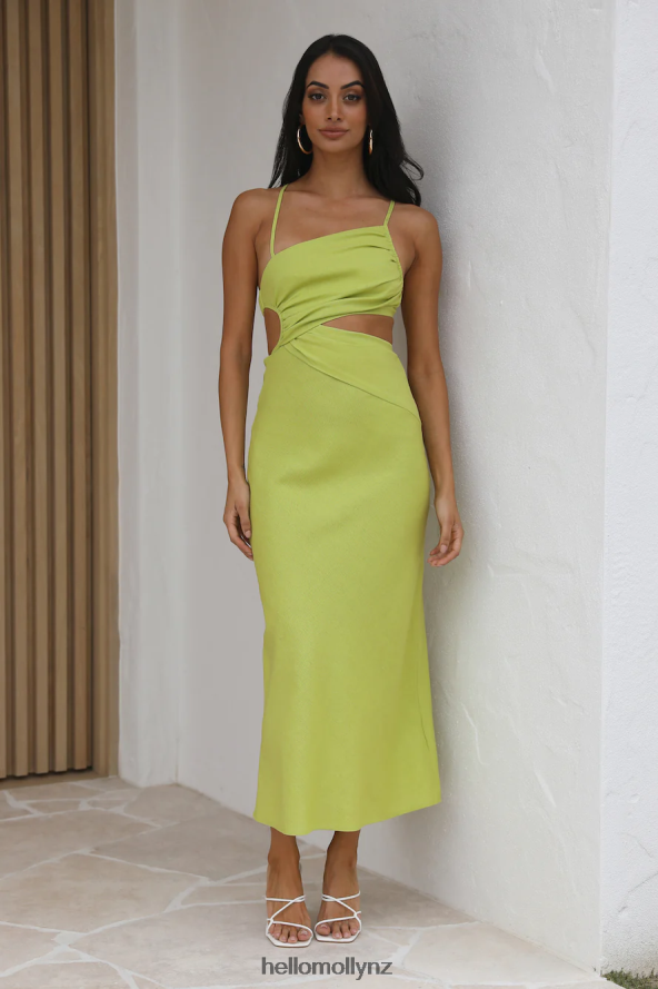 Hello Molly Count It In Maxi Dress Olive PBN8864318 Clothing