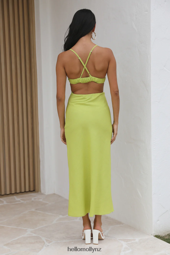 Hello Molly Count It In Maxi Dress Olive PBN8864318 Clothing