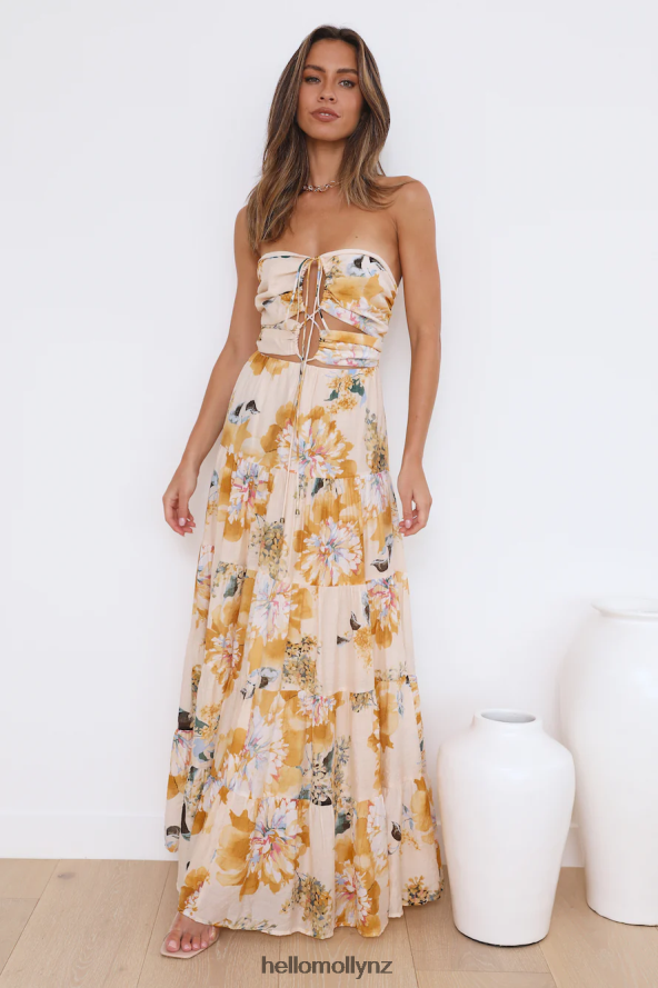 Hello Molly Dream Look Maxi Dress Yellow PBN8866109 Clothing