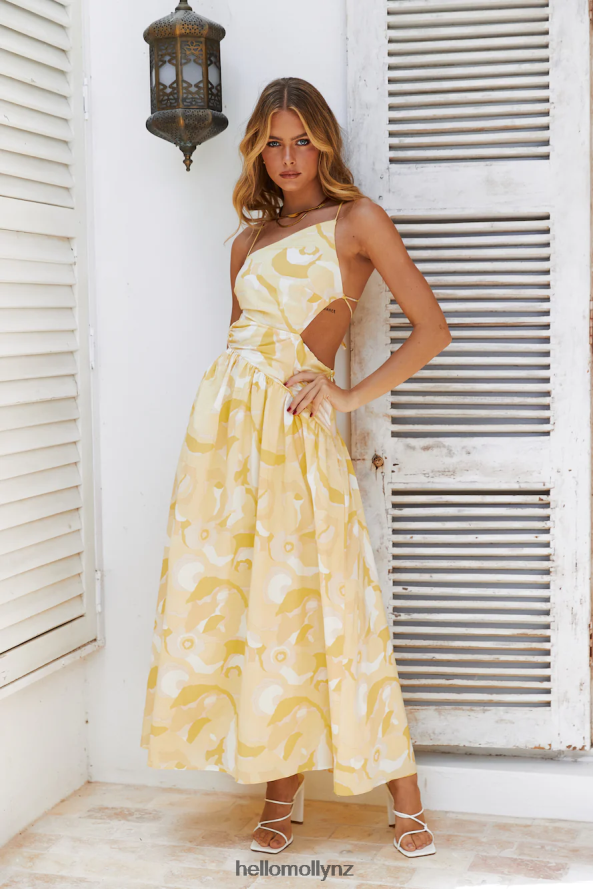 Hello Molly Eye On You Maxi Dress Yellow PBN8866061 Clothing