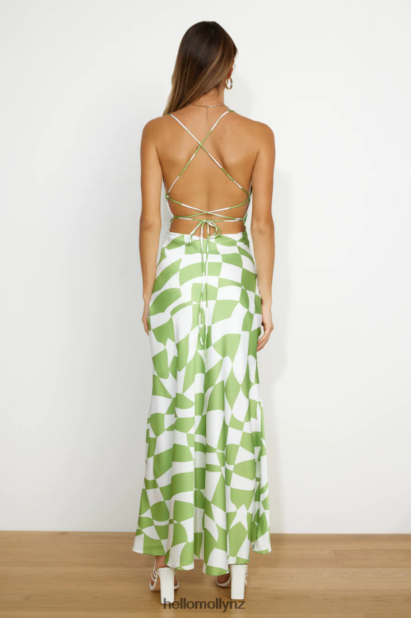 Hello Molly Floating Mind Maxi Dress Green PBN8866244 Clothing