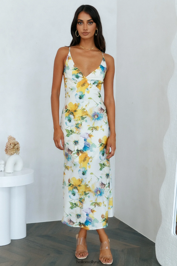 Hello Molly Florals On My Mind Satin Maxi Dress Floral PBN8866682 Clothing