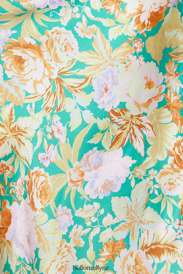 Hello Molly Florals On My Mind Satin Maxi Dress Multi PBN8866204 Clothing