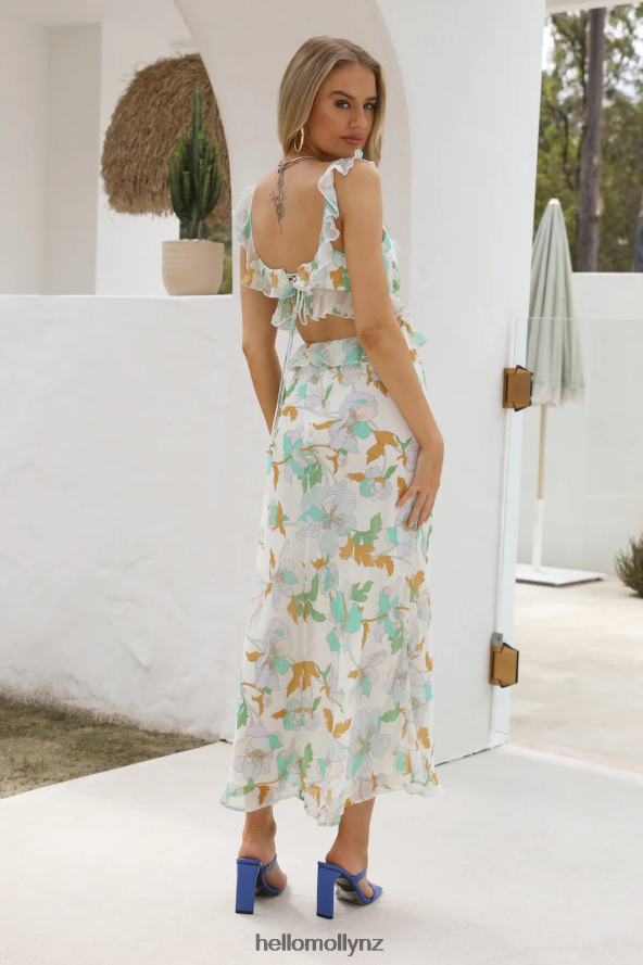 Hello Molly Frilly Fun Maxi Dress Mint PBN8865262 Clothing