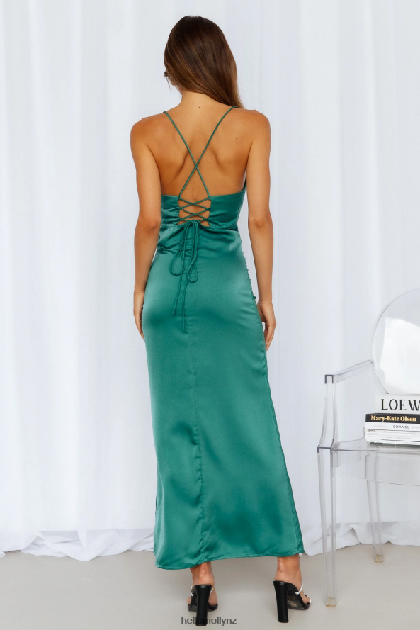 Hello Molly Golden Thoughts Maxi Dress Green PBN8866815 Clothing