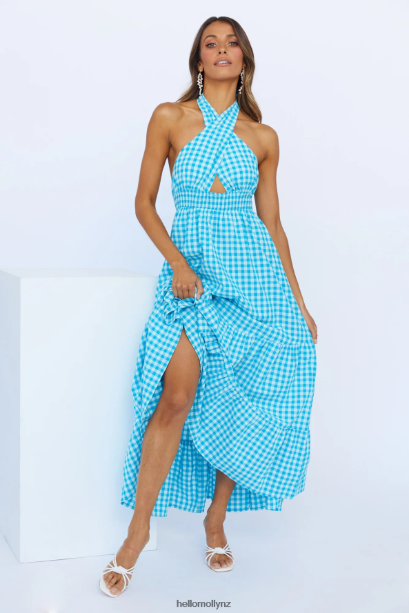 Hello Molly Important Piece Maxi Dress Blue PBN8866848 Clothing