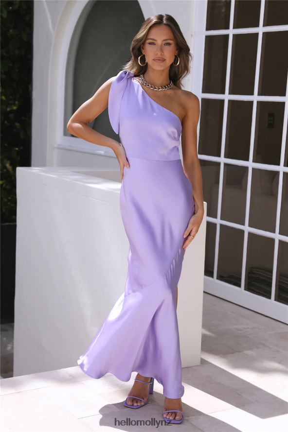 Hello Molly Impressive Fit Maxi Dress Lilac PBN8866297 Clothing