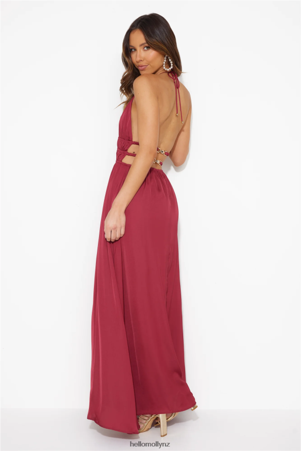 Hello Molly In The Maldives Maxi Dress Wine PBN8865693 Clothing