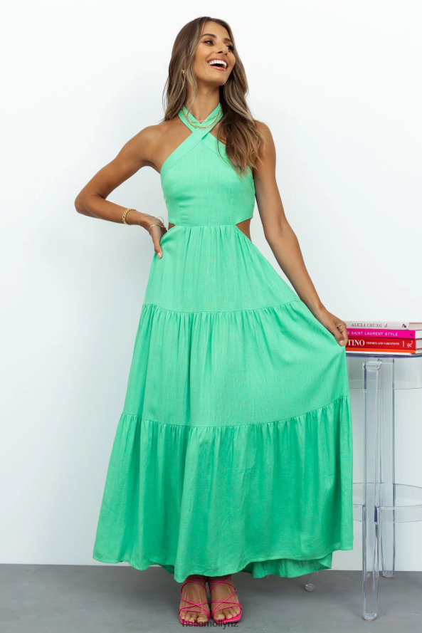 Hello Molly Landscape View Maxi Dress Green PBN8866720 Clothing