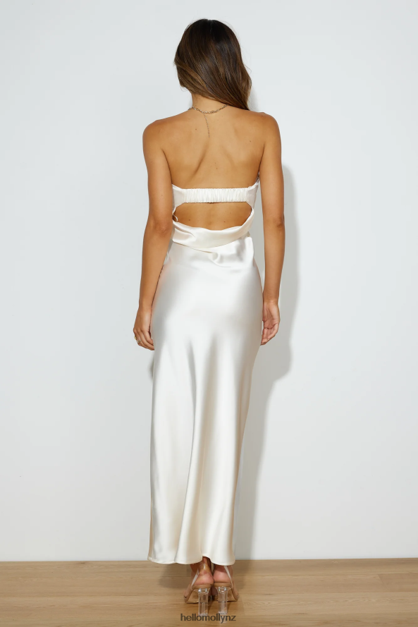 Hello Molly Luxe Dance Satin Maxi Dress Champagne PBN8866329 Clothing
