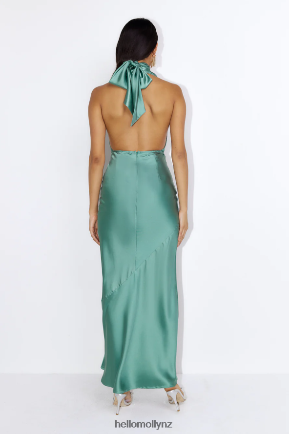 Hello Molly Luxury Events Satin Maxi Dress Sage PBN8865882 Clothing