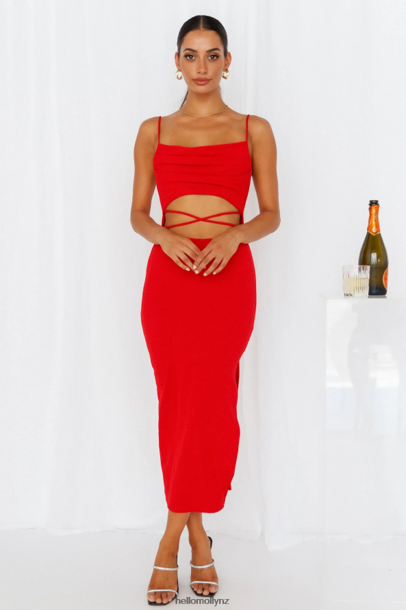 Hello Molly Midnight Coffee Maxi Dress Red PBN8866806 Clothing