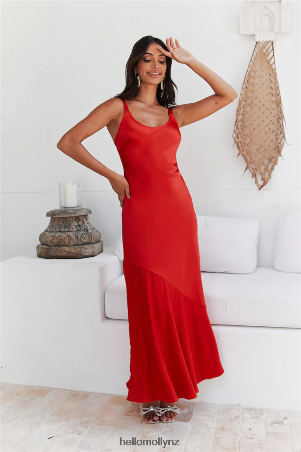 Hello Molly Ocean Air Maxi Dress Tangerine PBN8866085 Clothing