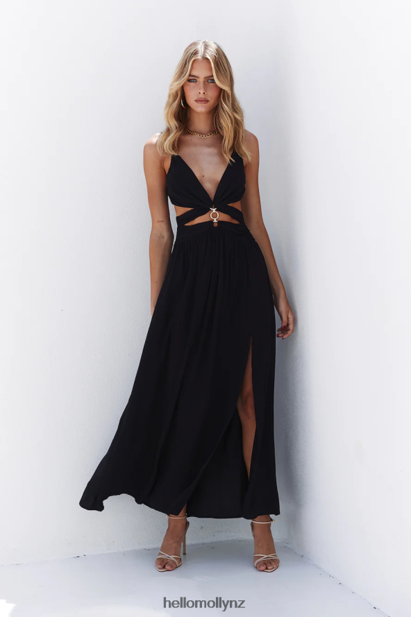 Hello Molly Passion For You Maxi Dress Black PBN8866070 Clothing