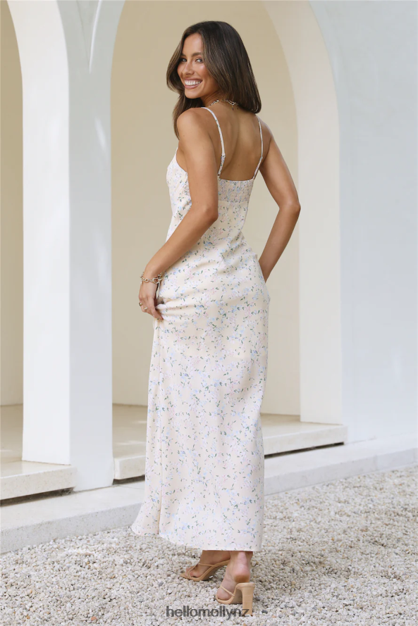 Hello Molly Picnic Time Maxi Dress Cream PBN8866301 Clothing