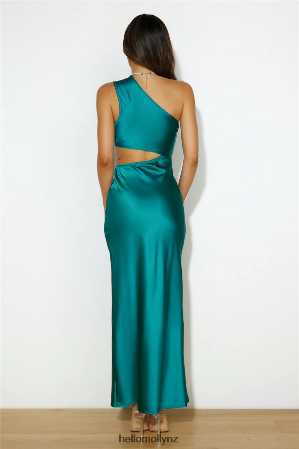 Hello Molly Poker Play Satin Maxi Dress Forest Green PBN8865963 Clothing