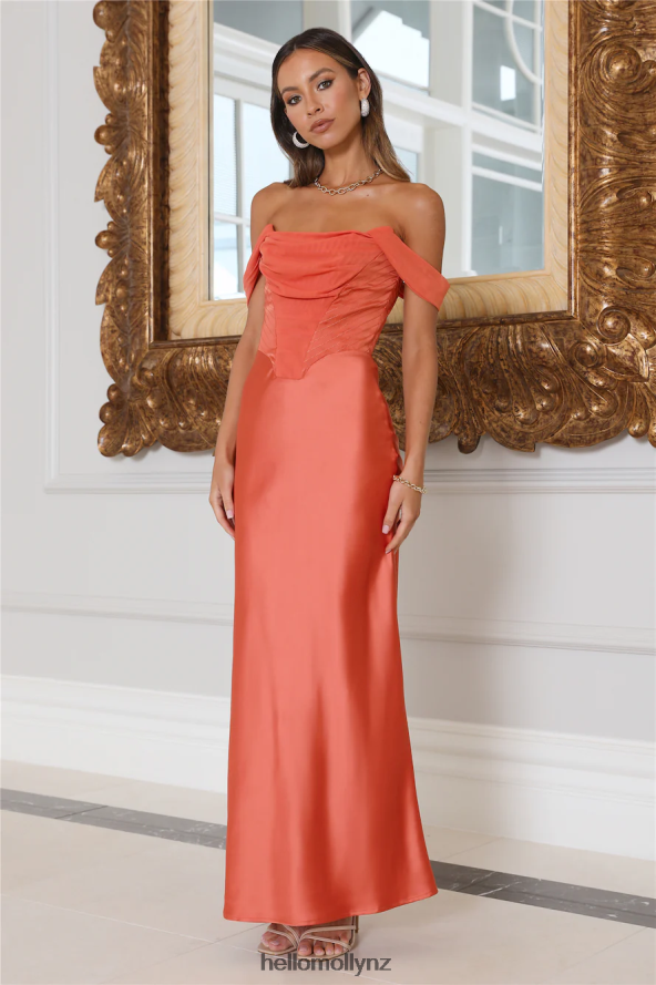 Hello Molly Princess Moment Maxi Dress Orange PBN8864259 Clothing