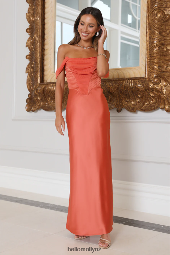 Hello Molly Princess Moment Maxi Dress Orange PBN8864259 Clothing