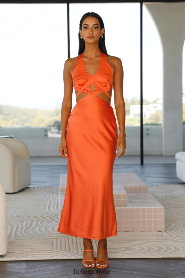 Hello Molly RUNAWAY Fate Maxi Dress Orange PBN8866714 Clothing