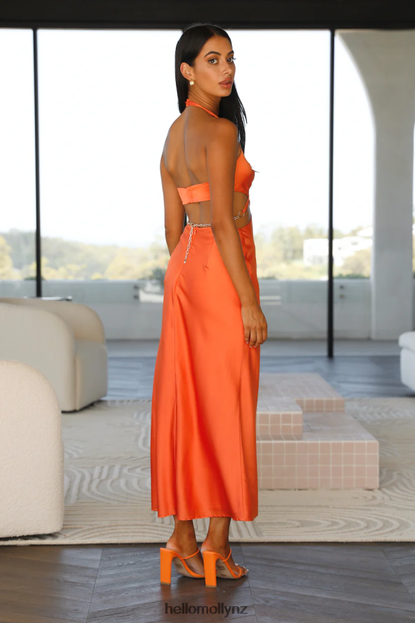 Hello Molly RUNAWAY Fate Maxi Dress Orange PBN8866714 Clothing