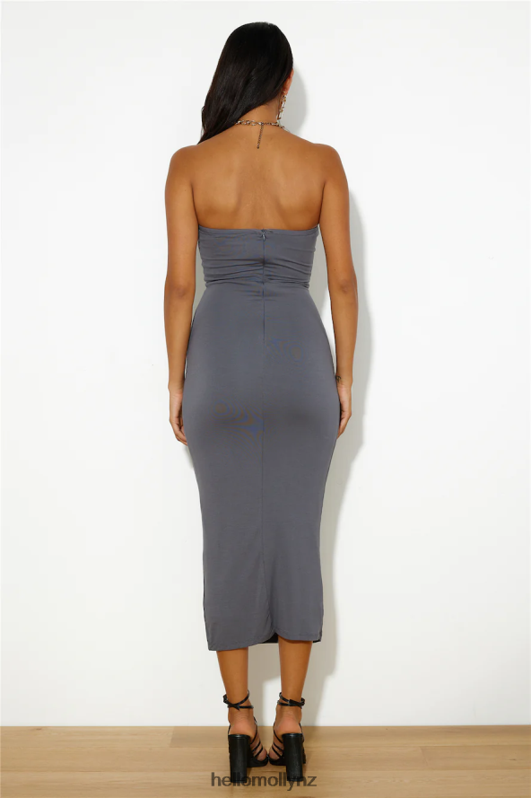 Hello Molly Repeated Wear Maxi Dress Charcoal PBN8865989 Clothing