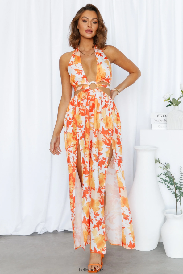Hello Molly Rising Love Maxi Dress Orange PBN8866433 Clothing