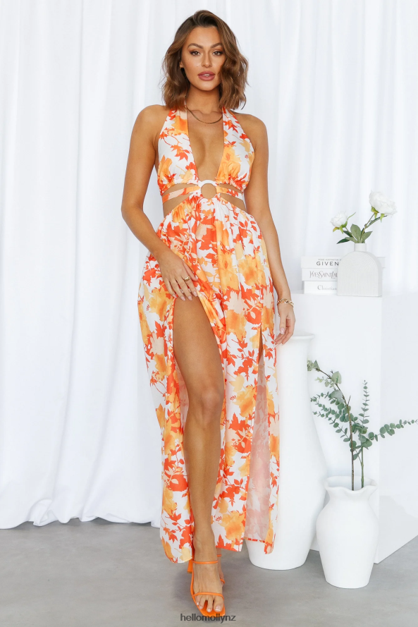 Hello Molly Rising Love Maxi Dress Orange PBN8866433 Clothing