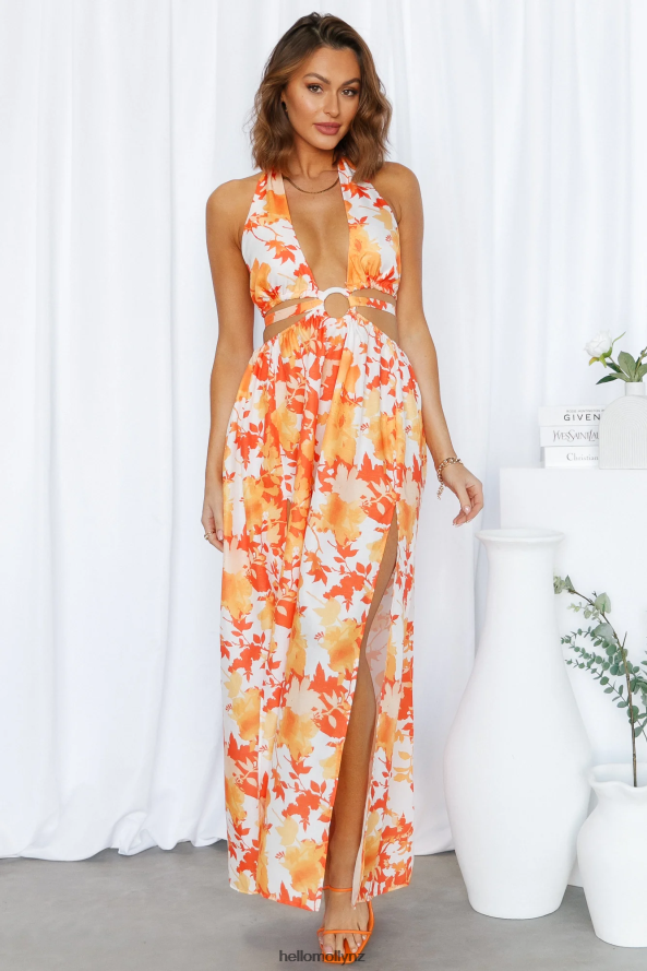 Hello Molly Rising Love Maxi Dress Orange PBN8866433 Clothing