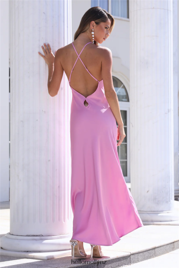 Hello Molly She's Sleek Maxi Dress Pink PBN8866147 Clothing