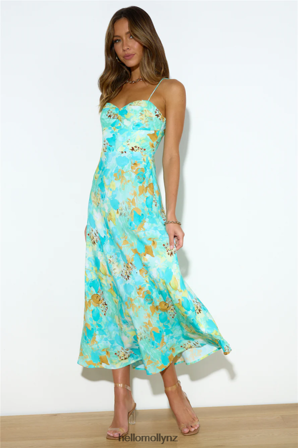 Hello Molly She's The Fun Maxi Dress Teal PBN8865996 Clothing