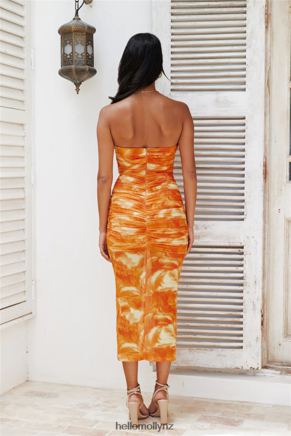 Hello Molly Snatched Look Maxi Dress Orange PBN8866028 Clothing
