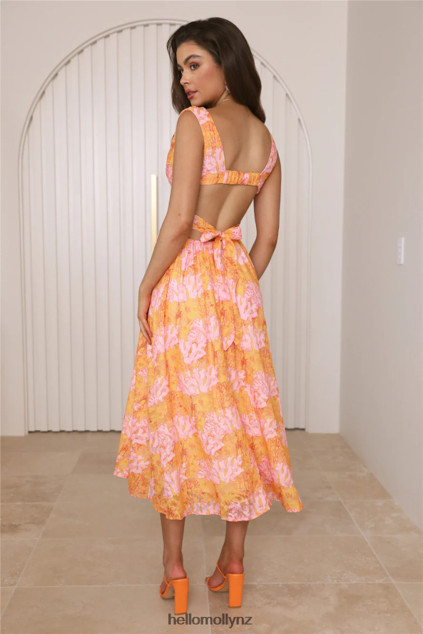 Hello Molly Speaking Truth Maxi Dress Orange PBN8861835 Clothing