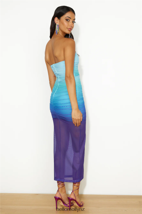 Hello Molly Splashing Out Mesh Maxi Dress Blue PBN8865947 Clothing
