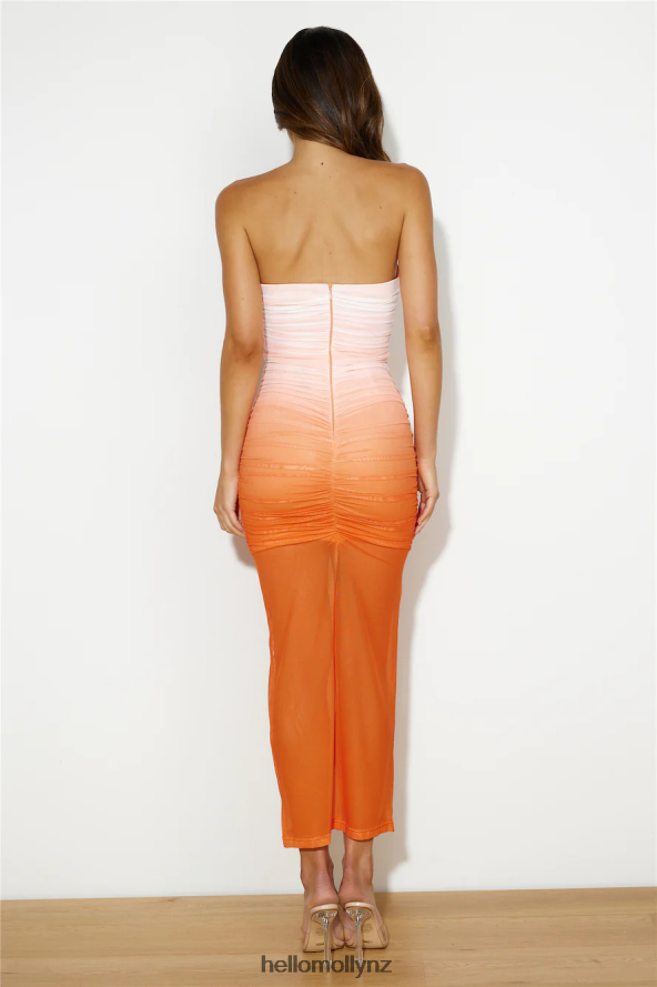 Hello Molly Splashing Out Mesh Maxi Dress Orange PBN8865966 Clothing
