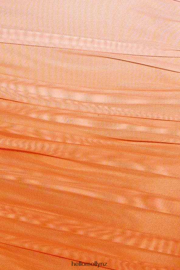 Hello Molly Splashing Out Mesh Maxi Dress Orange PBN8865966 Clothing