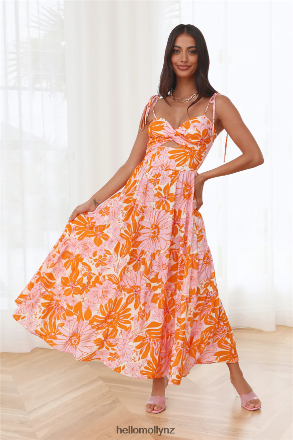 Hello Molly Summer Activity Maxi Dress Orange PBN8866012 Clothing