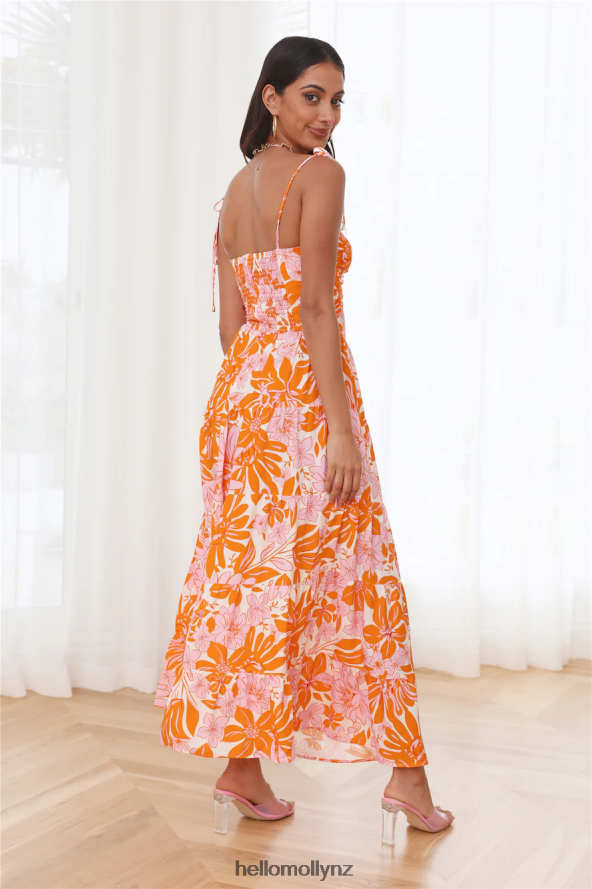 Hello Molly Summer Activity Maxi Dress Orange PBN8866012 Clothing