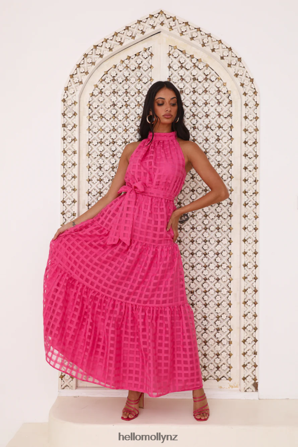 Hello Molly Summertime Picnic Maxi Dress Pink PBN8862731 Clothing