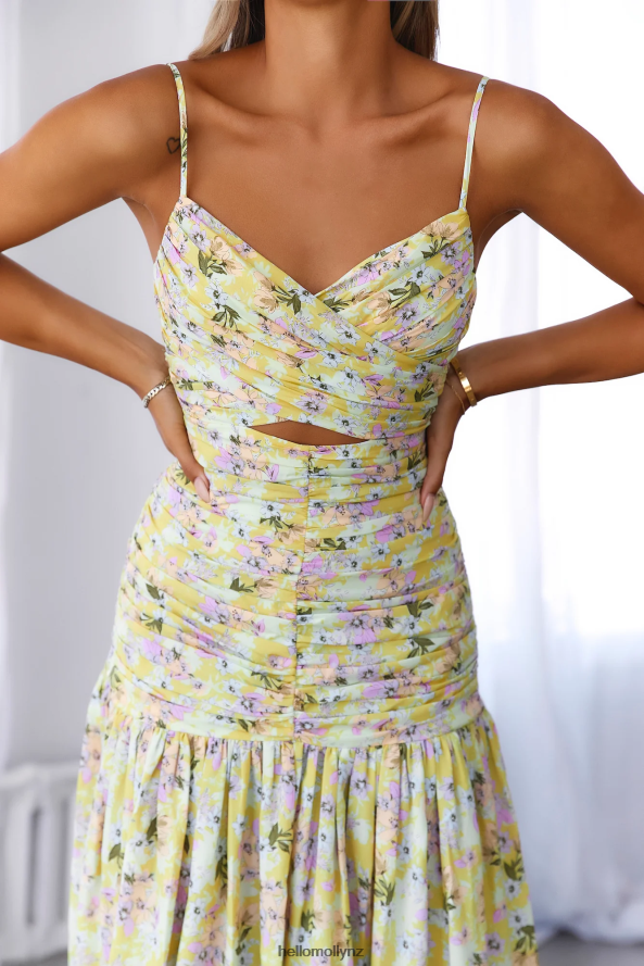 Hello Molly Sun Risin Maxi Dress Yellow PBN8866622 Clothing