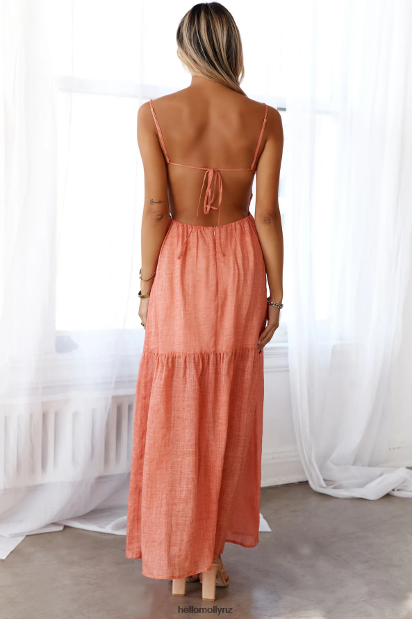 Hello Molly Sunset Loving Maxi Dress Rust PBN8866772 Clothing