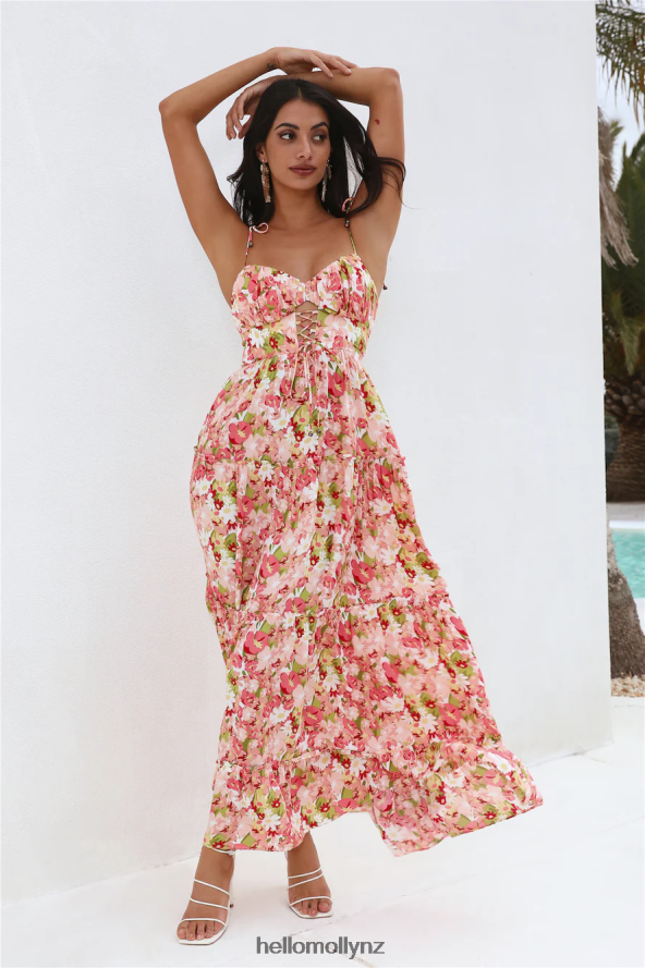 Hello Molly Sunset Pictures Maxi Dress Pink PBN8865854 Clothing