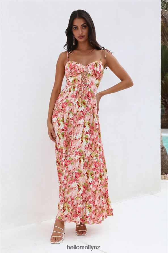 Hello Molly Sunset Pictures Maxi Dress Pink PBN8865854 Clothing