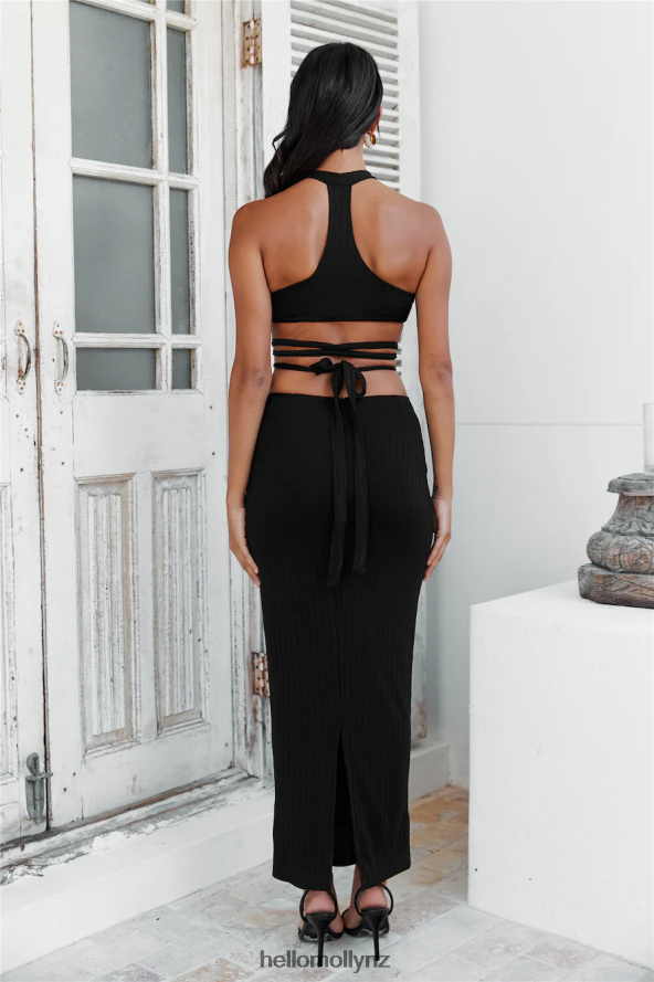 Hello Molly Swinging By Maxi Dress Black PBN8866177 Clothing